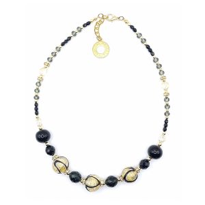 Aida Nero/Oro 45cm nyaklánc