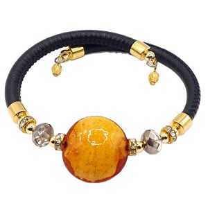 Lumiere Black Ambra karkötő