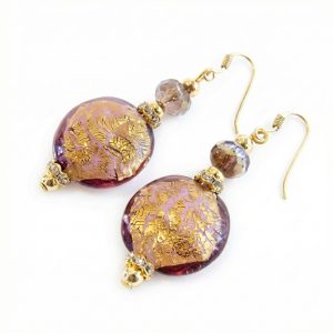 Lumiere Black Ametista fülbevaló