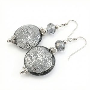 Lumiere Black Silver fülbevaló